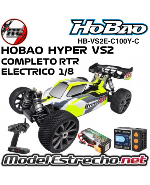 HOBAO HYPER VS2 BRUSHLESS RTR BUGGY ELECTRICO 100A  4S RTR AMARILLO MAS BATERIA Y CARGADOR