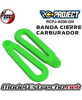 BANDA DE GOMA PARA CARBURADOR RC PROJECT VERDE ( 2U.) RCPJ-A036-GN