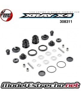 XLP2 ALUMINIO SHOCK ABSORBER SET BLACK XRAY X4 2psc 308311