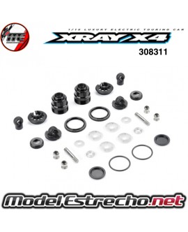 XLP2 ALUMINIO SHOCK ABSORBER SET BLACK XRAY X4 2psc 308311