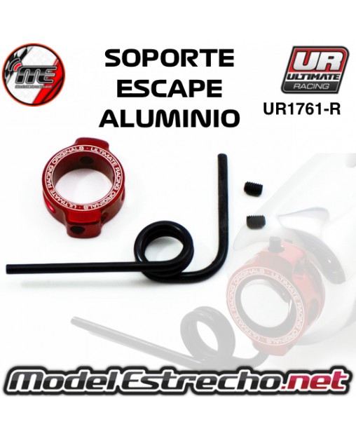 SOPORTE ALUMINIO ESCAPE ROJO