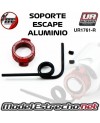 SOPORTE ALUMINIO ESCAPE ROJO