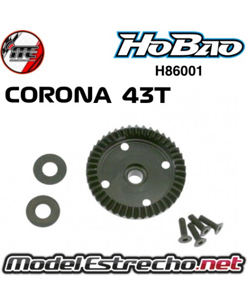 CORONA DIFERENCIAL DELANTERO/TRASERO 43T HOBAO HYPER ST  H86001