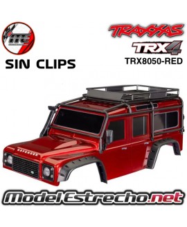 CARROCERIA TRAXXAS TRX-4 DEFENDER SIN CLIPS COLOR ROJO TRX8050-RED