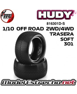 RUEDA HUDY 301 1/10 OFF ROAD TRASERA 2WD/4WD SOFT (2U.) 816301D-S