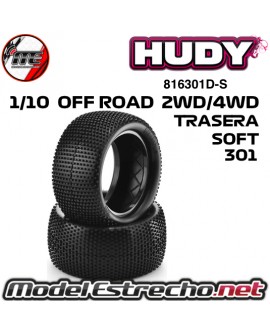 RUEDA HUDY 301 1/10 OFF ROAD TRASERA 2WD/4WD SOFT (2U.) 816301D-S