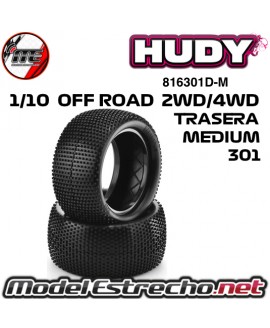 RUEDA HUDY 301 1/10 OFF ROAD TRASERA 2WD/4WD MEDIUM (2U.) 816301D-M