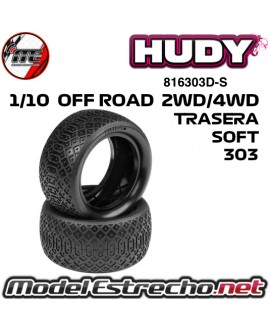 RUEDA HUDY 303 1/10 OFF ROAD TRASERA 2WD/4WD SOFT (2U.) 816303D-S