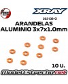 ARANDELA DE ALUMINIO 3x7x1.0mm NARANJA (10U.) 303136-O