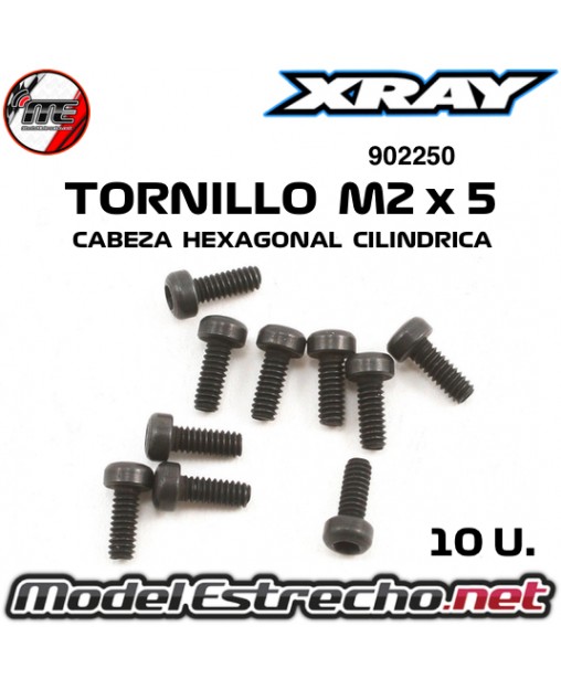 TORNILLOS HEXAGONALES CABEZA CILINDRICA M2x5mm ( 10U.) 902205