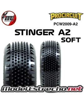 PROCIRCUIT STINGER V4 BUGGY A2 SOFT EN LLANTA BLANCA PCW2009-A2