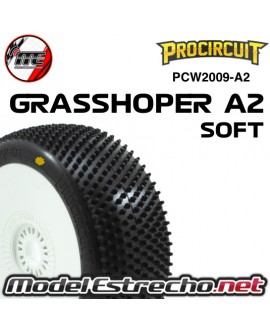 PROCIRCUIT GRASSHOPER V4 BUGGY A2 SOFT EN LLANTA BLANCA PCW2008-A2