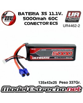 BATERIA ULTIMATE LIPO STICK 11,1V. 5000mha 60C CONECTOR EC5 UR4462-2