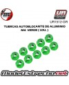 TUERCAS M4 AUTOBLOCANTE ALUMINIO VERDE (10u.) UR1512-GR