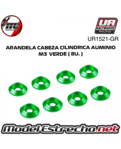 ULTIMATE ARANDELAS CABEZA CILINDRICA ALUMINIO AZUL 3mm (8u.)