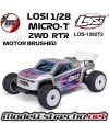 LOSI 1/28 MICRO-T 2S 2WD RTR STADIUM TRUCK SILVER ( INCLUYE BATERIA Y CARGADOR ) LOS-1392T2