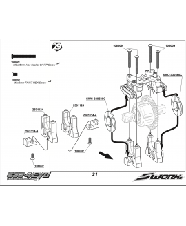 BANCADA SOPORTE CENTRAL SWORKZ S35-4 NITRO SW2501124