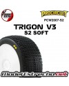 PROCIRCUIT TRIGON V3 PEGADAS S2 SOFT EN LLANTA BLANCA (2U.) PCW2007-S2
