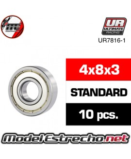 RODAMIENTOS ULTIMATE 4x8x3 HS TAPA METALICA (10U.) UR7816