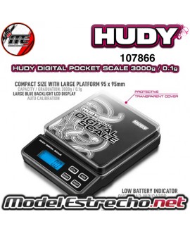 BASCULA HUDY PROFESIONAL DIGITAL POCKET SCALE 3000G/0.1G 107866