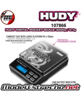 BASCULA HUDY PROFESIONAL DIGITAL POCKET SCALE 3000G/0.1G 107866
