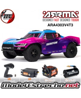 ARRMA SENTON 1/10 223S 4X4 V4 3S BLX BRUSHLESS SHORT COURSE RTR AZUL ARA4303V4T3