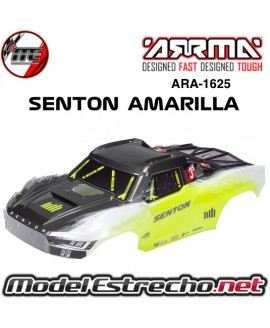 CARROCERIA SIN CLIPS AMARILLA ARRMA SENTON 1/10 ARA-1625