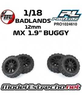 BADLANDS MX 1.9" BUGGY 1/18 12mm PROLINE (4U.) PRO1024610