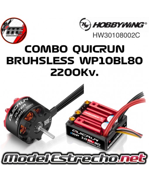 COMBO CRAWLER HOBBYWING QUICRUN BRUHSLESS WP10BL80 2200Kv. HW30108002C