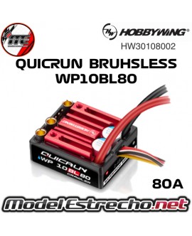 VARIADOR CRAWLER HOBBYWING QUICRUN BRUHSLESS WP10BL80 80A. ESC HW30108002