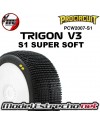 PROCIRCUIT TRIGON V3 PEGADAS S1 SUPER SOFT EN LLANTA BLANCA (2U.) PCW2007-S1