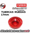 TUERCAS DENTADAS CIEGAS ROJAS 17 mm KYOSHO INFERNO K.IFW649R