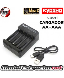 CARGADOR 2 KYOSHO SPEED HOUSE USB MINI-Z (AA-AAA) K.72211