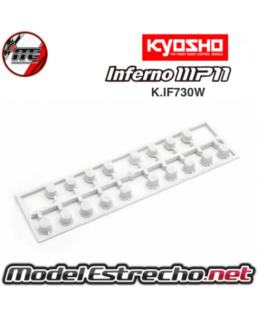 CASQUILLOS SUSPENSION KYOSHO INFERNO MP11 BLANCO K.IF730W