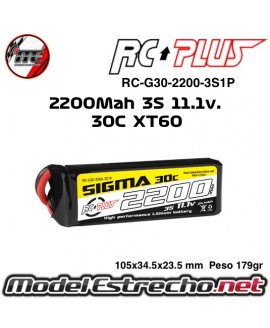 BATERIA LI-PO 3S 2200mah SIGMA 30C RC-G30-2200-3SP1P