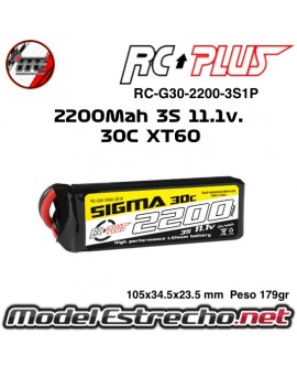 BATERIA LI-PO 3S 2200mah SIGMA 30C RC-G30-2200-3SP1P