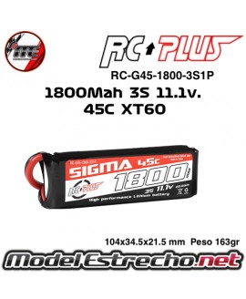 BATERIA LI-PO 3S 1800mah SIGMA 45C RC-G45-1800-SP1P