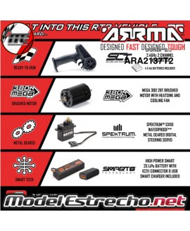 QUAKE GROM 1/16 4x4 BRUSHED MONSTER TRUCK BATERIA Y CARGADOR INCLUIDO VERDE