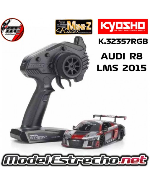 KYOSHO MINI-Z MR04 RWD AUDI R8 LMS 2015 ROJO-GRIS (W-MM/KT531P) K.32357RGB