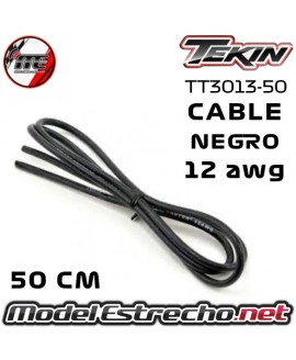 CABLE TEKIN 12awg SILICONA NEGRO 50 CM TT3013-50