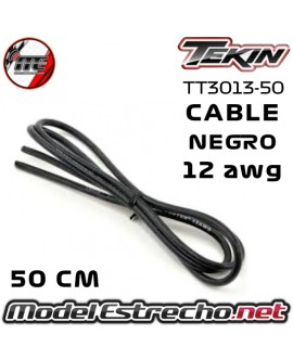 CABLE TEKIN 12awg SILICONA NEGRO 50 CM TT3013-50