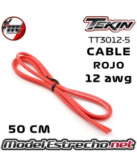 CABLE TEKIN 12awg SILICONA ROJO 50 CM TT3012