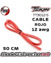 CABLE TEKIN 12awg SILICONA ROJO 50 CM TT3012