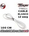 CABLE TEKIN 12awg SILICONA BLANCO 1 M TT3011-1