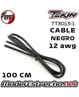 CABLE TEKIN 12awg SILICONA NEGRO 1 METRO TT3013