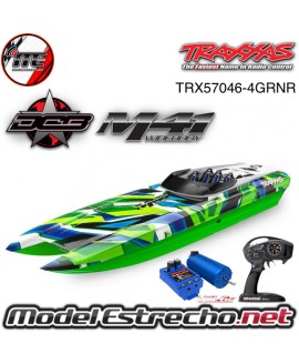 TRAXXAS DCB M41 CATAMARAN RACE BOAT LANCHA RTR TQi BRUSHLESS VERDE