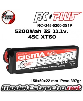 BATERIA LI-PO 3S 5200mah SIGMA 45C XT60 RC-G45-5200-3SP1P