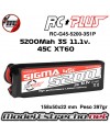 BATERIA LI-PO 3S 5200mah SIGMA 45C XT60 RC-G45-5200-3SP1P