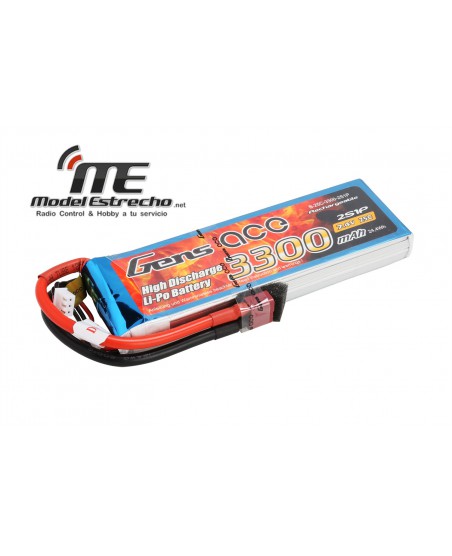 Gens Ace 3300mah 7,4v 25C 2S1P LIPO BATERIA PACK