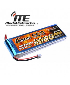 Gens Ace 2500mah 7,4v 25C 2S1P LIPO BATERIA PACK